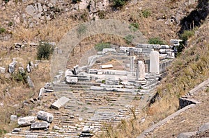Foundations of the Temple of Dionysius  Pergamum  Bergama  Izmir  Turkey