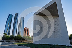 The Founder`s Memorial - Picture of Sheikh Zayed bin Sultan Al Nahyan founder of the United Arab Emirates