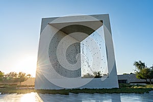 The Founder`s Memorial - Picture of Sheikh Zayed bin Sultan Al Nahyan founder of the United Arab Emirates