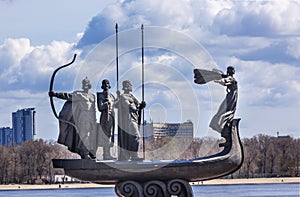 Founders Monument Dniper River Kiev Symbol Ukraine