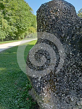 foundling stone on a meadow photo