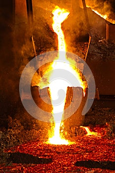 Foundry Crucible Molten Steel photo