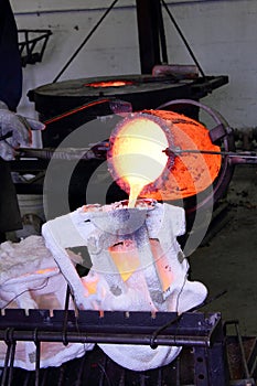 Foundry Molten Metal Pour photo
