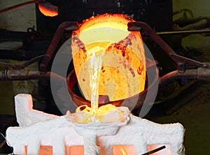 Foundry Molten Metal Pour photo