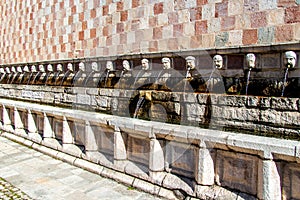 Fountain of the 99 Spouts Fontana delle 99 cannelle, L Aquila