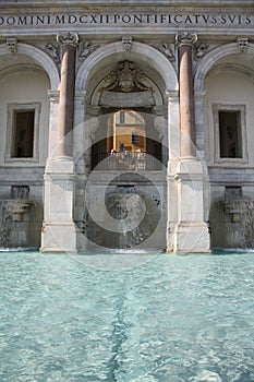 Fountain of Acqua Paola in Rome (Italy)