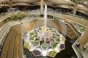 Fountain at Airport in Riyadh, Saudi Arabia