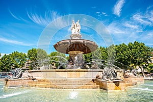 Fountain in Aix-en-Provence photo