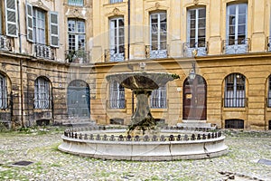 Fountain on Albertas square, Aix-en-Provence