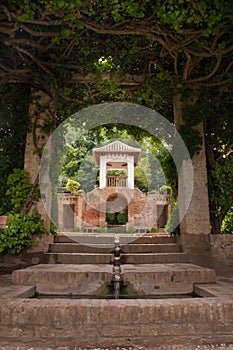 Fountain in Alhambra photo