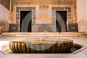 Fountain in the Alhambra arabic palace