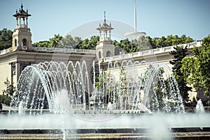 Fountain and ancient architecture