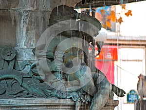 Fountain in the Andre Malraux Square, Paris