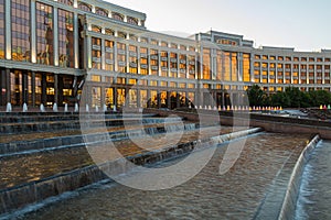 Fountain in Astana now Nur-Sultan , capital of Kazakhst