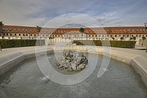 Fountain at baroque garden