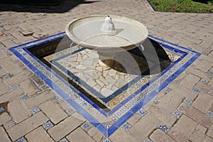 Fountain basin, Casa de Pilatos, Seville, Spain