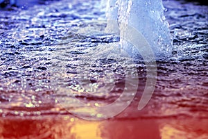 fountain black water surface wave background