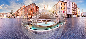 Fountain of the Boat near the Spanish Steps, Rome, Italy