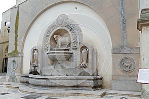 Fountain of the Bull, in public square