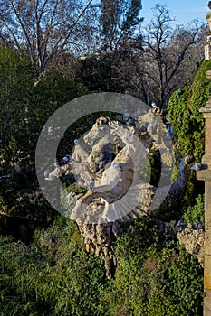 Fountain Cascada Monumental in the park In the city of barcelona