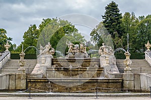 Fountain in castle garden, Cesky Krumlov