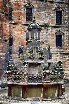 Fountain in the castle, Linlithgow, Scotland