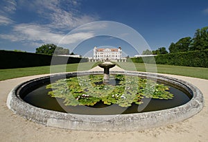 Fountain with castle