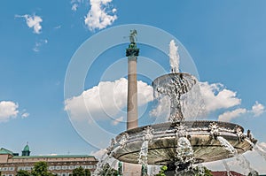 Fountain at Castle Square in Stuttgart, Germany