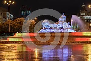 The fountain of Cibeles in Madrid, Spain