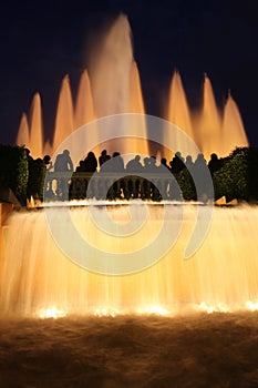 Fountain in city Barcelona, Spain