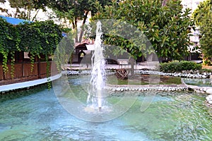 Fountain in the city center of Antalia photo