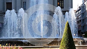 Fountain in the city of Leon, Spain