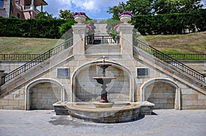 The fountain in the classical style, on the Black Sea coast.