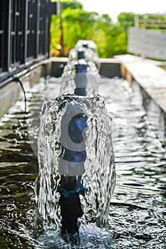 Fountain in the coffee shop