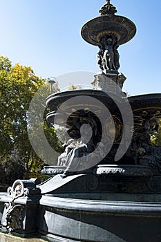 Fountain of the continents (Fuente de los Continentes) in General San MartiÂ­n Park - Mendoza, Argentina photo