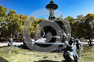 Fountain of the continents (Fuente de los Continentes) in General San MartÃÂ­n Park - Mendoza, Argentina photo