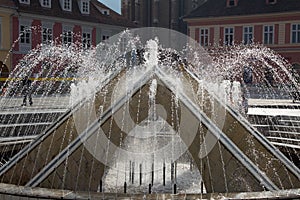 The fountain in Council Square, Brasov