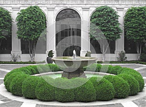 Fountain in a courtyard