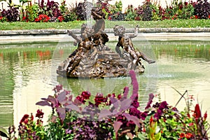 Fountain of the courtyard of the castle of Valencay