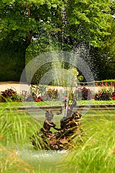 Fountain of the courtyard of the castle of Valencay