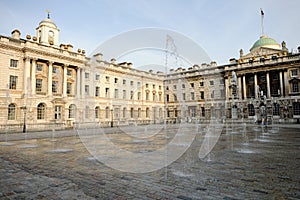 Fountain, courtyard of Somerset House, London