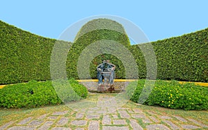 Fountain in Crystal Palace Gardens of Porto, Portugal