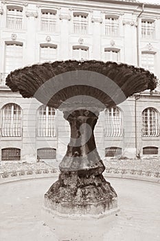 Fountain in D`Albertas Square, Aix-en-Provence