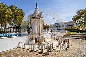 Fountain das Bicas is the famous landmark of Borba, Alentejo, Portugal photo
