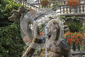 Fountain details of the fantastic italian gardens.