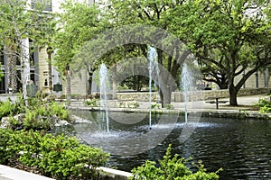 Fountain in Downtown Gainesville, Florida photo