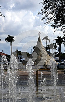 Fountain in Downtown West Palm Beach, Florida