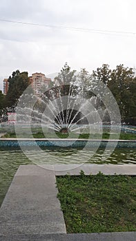 Fountain on Druzhba Boulevard.