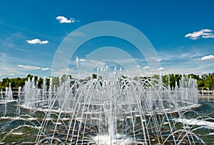 Fountain ensemble in park