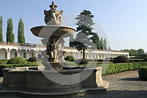 Fountain in the Floral Garden in Kromeriz